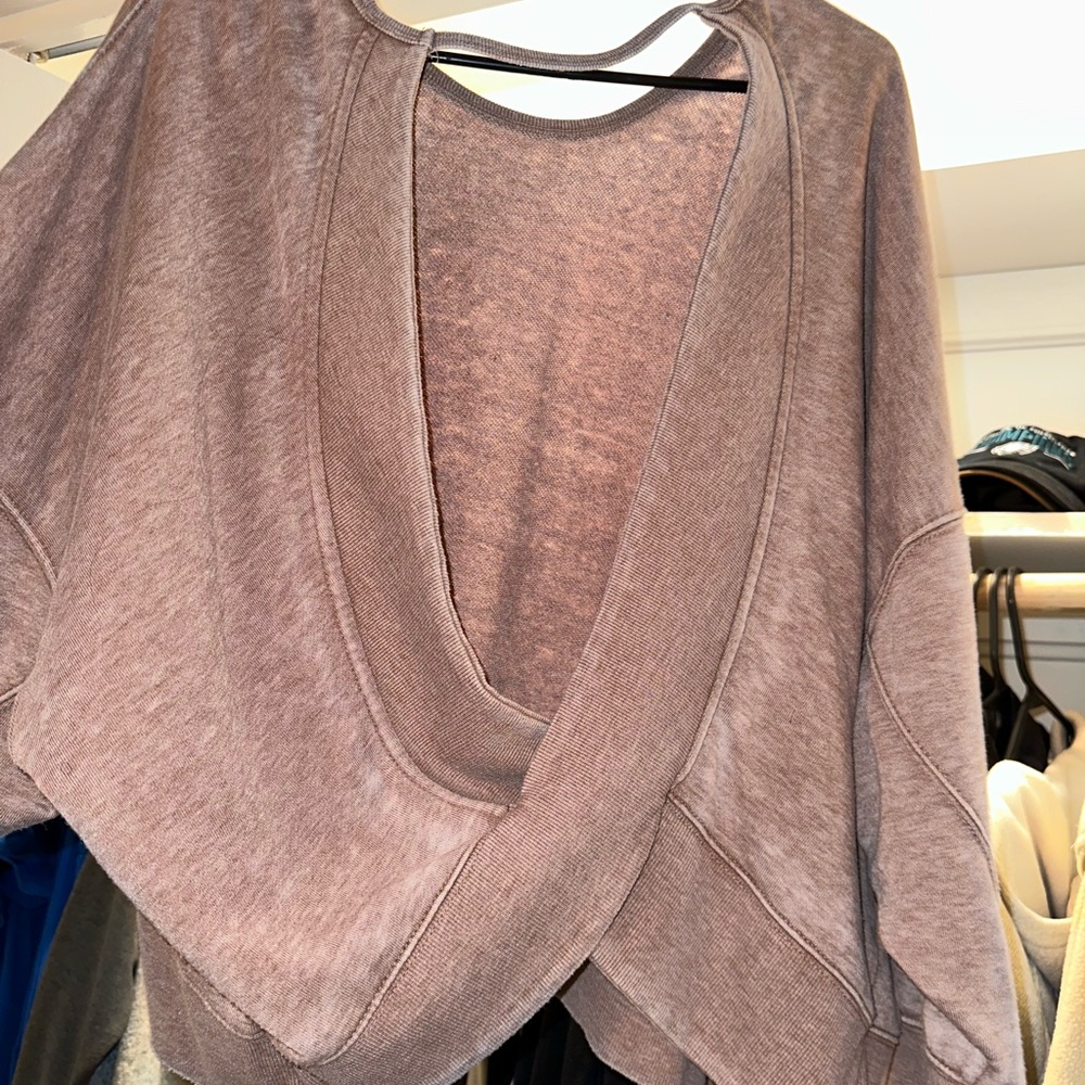 Open back sweatshirt